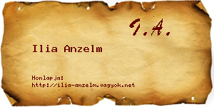 Ilia Anzelm névjegykártya